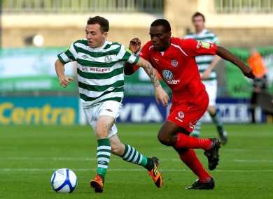 Gary McCabe and Joseph Ndo of Sligo.