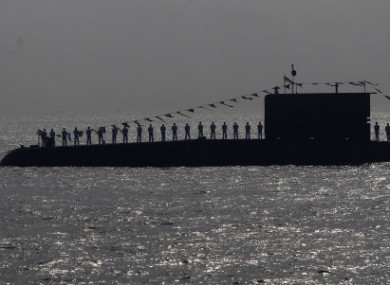 Indian naval personnel on board a submarine off the Mumbai coast in 2011.