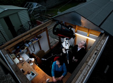 Dave and his wife Carol in their back garden observatory