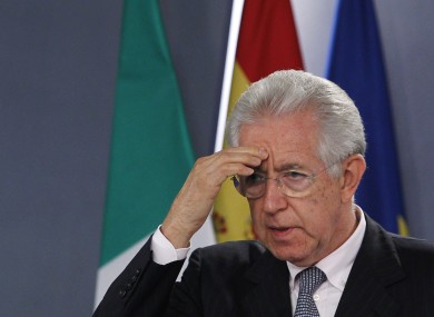 Italy's Prime Minister Mario Monti
