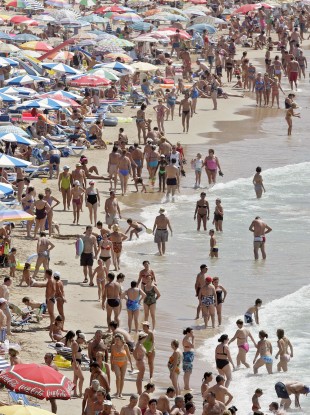 A beach in Benidorm