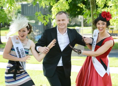Daithí Ó Sé - seen here escaping Dublin Rose Arlene O'Neill and Mayo's Dervla Kenny - will host RTÉ's 'Today' show from Cork four days a week.
