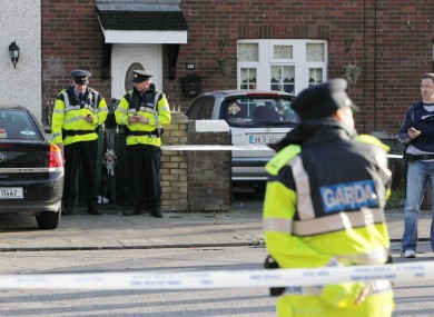 Gardaà at the scene of the fatal shooting on Cloverhill Road, west Dublin.