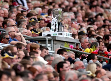 General view of the Liam McCarthy Cup.