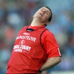 GAA Football All Ireland Senior Championship Quarter-Final, Croke Park, Dublin 4/8/2012
Mayo vs Down
Down manager James McCartan dejected toward's the end of the game
Mandatory Credit ©INPHO/Donall Farmer *** Local Caption ***
