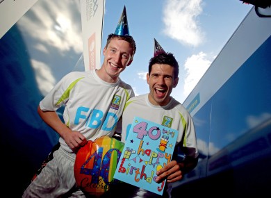Dublin and Kilmacud Crokes players Kevin Nolan and Cian O'Sullivan at the launch this week in Croke Park.