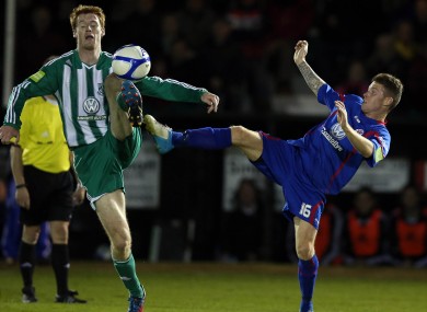 Bray's Sean Houston and Lee Lynch of Sligo.