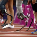 during the athletics competition at the 2012 Paralympics in London.  (AP Photo/Matt Dunham)
