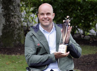Mark with his People of the Year Award for 2012.