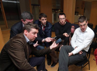 Our own Fintan O'Toole (third from left) with All Ireland finalist Seamus O'Shea.