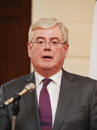 The Tanaiste and Minister for Foreign Affairs and Trade, Eamon Gilmore, T.D
