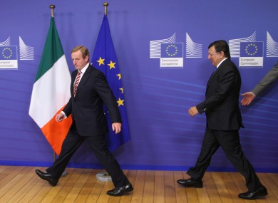 Taoiseach Enda Kenny and EC President José Manuel Barroso in Brussels on Wednesday.