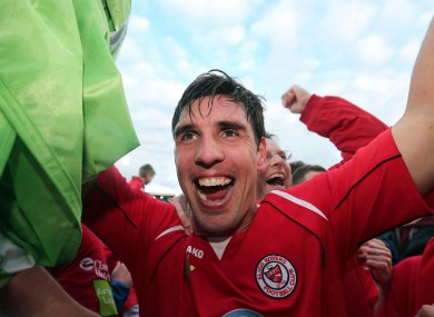 Sligo's Gavin Peers celebrates.