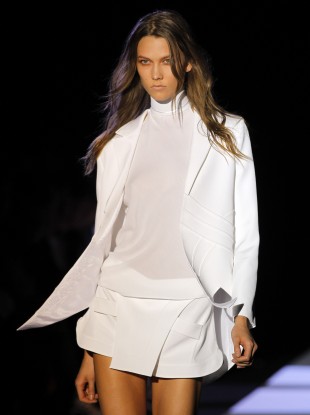 A model wearing a creation by Hakaan Yildirim in Paris in October last year