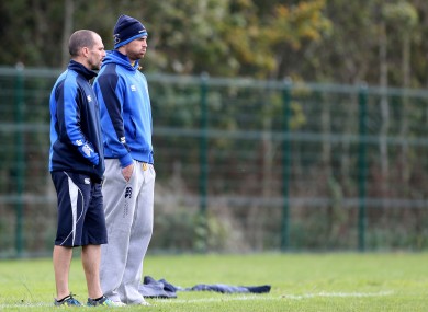 Rob Kearney watches on as Leinster trained this week.