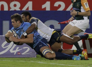CJ Stander dives over for a try against the Brumbies.