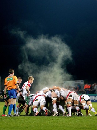 Ulster's scrum in action at Ravenhill.