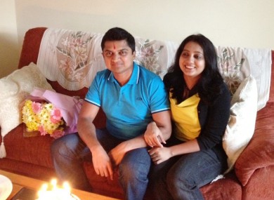 Savita Halappanavar and her husband Praveen