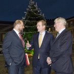 (LtoR) President of the European Parliament, Martin Schulz, Taoiseach Enda Kenny and Tánaiste Eamon Gilmore pictured at Dublin Castle prior to a meeting to discuss the priorities of the Irish EU Presidency beginning in the new year. 
Photo: Laura Hutton/Photocall Ireland