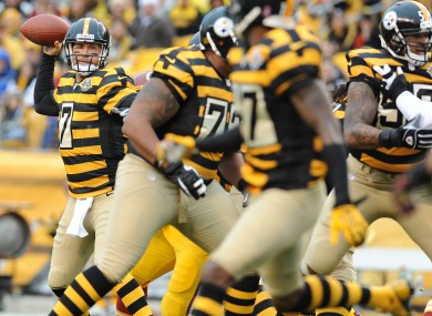 Pittsburgh Steelers quarterback Ben Roethlisberger (7) looks to throw down field against the Washington Redskins last weekend.