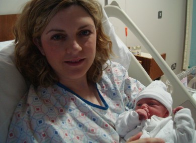 Anne O'Mahoney and her baby girl Zoey who was born yesterday.