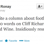 Great to follow not just for his sporting knowledge, but for his wonderfully idiosyncratic humour.