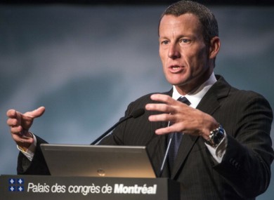 Shamed rider Lance Armstrong.