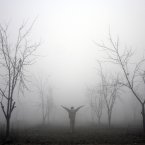 An Indian man does morning exercise amidst thick morning fog on the outskirts of Amritsar, India. Cold wave conditions gripped northern India after mercury dipped in most parts of the region Saturday. (AP Photo/Sanjeev Syal)