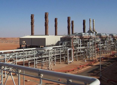 An undated image released by BP petroleum company, showing the Amenas natural gas field in the eastern central region of Algeria