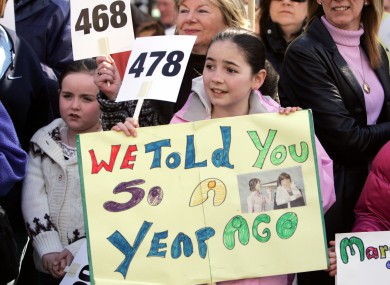 Demonstrations outside Leinster House in 2006, when the number on hospital trolleys reached 495.