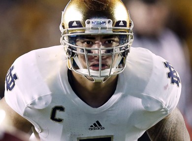 Notre Dame linebacker Manti Te'.