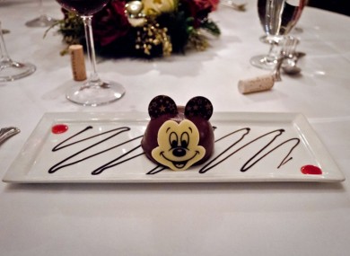 The 'Mickey Mousse' finale of the tasting menu at the 33 Club.