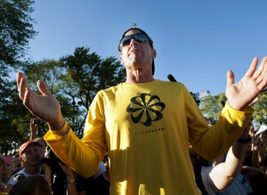 Lance Armstrong: ready to face the music.