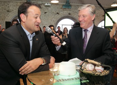 Leo Varadkar and Pat Kenny at The Gathering launch.
