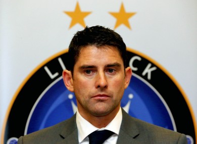 New man: Limerick boss Stuart Taylor at today's press conference in Dublin.