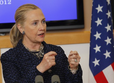 Hillary Clinton in Dublin last month before she became ill.