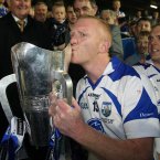 Mullane celebrates his fourth Munster senior hurling triumph with Waterford.