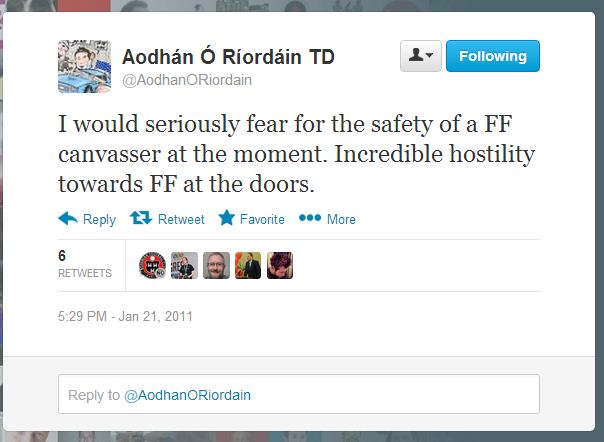 Aodhan O Riordain FF canvasser