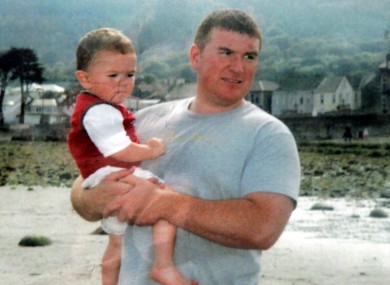 Undated photograph of Robert McCartney with his son Coneald