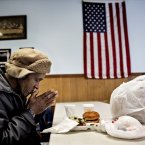 Every day, John McLean, 65, visits the St. Vincent DePaul Society Dining Hall in Youngstown, Ohio, where homeless and poor people can eat a good meal, socialise and get warm. (Image: Jacob Ehrbahn)