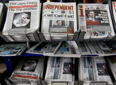 British newspapers (file pic).