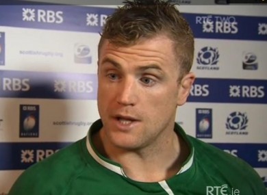 Jamie Heaslip after yesterday's game.
