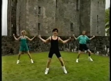 A scene from 'Jig Don't Jog', the Irish exercise video to be featured at Found Footage Festival. We know.