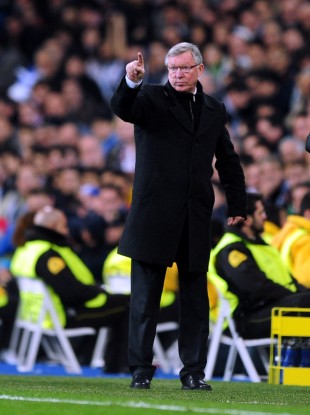 Manchester United manager Sir Alex Ferguson during the UEFA Champions League round of 16 match.