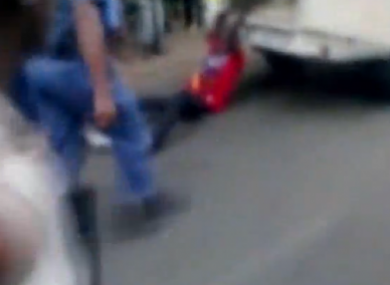 A still from the video of the incident